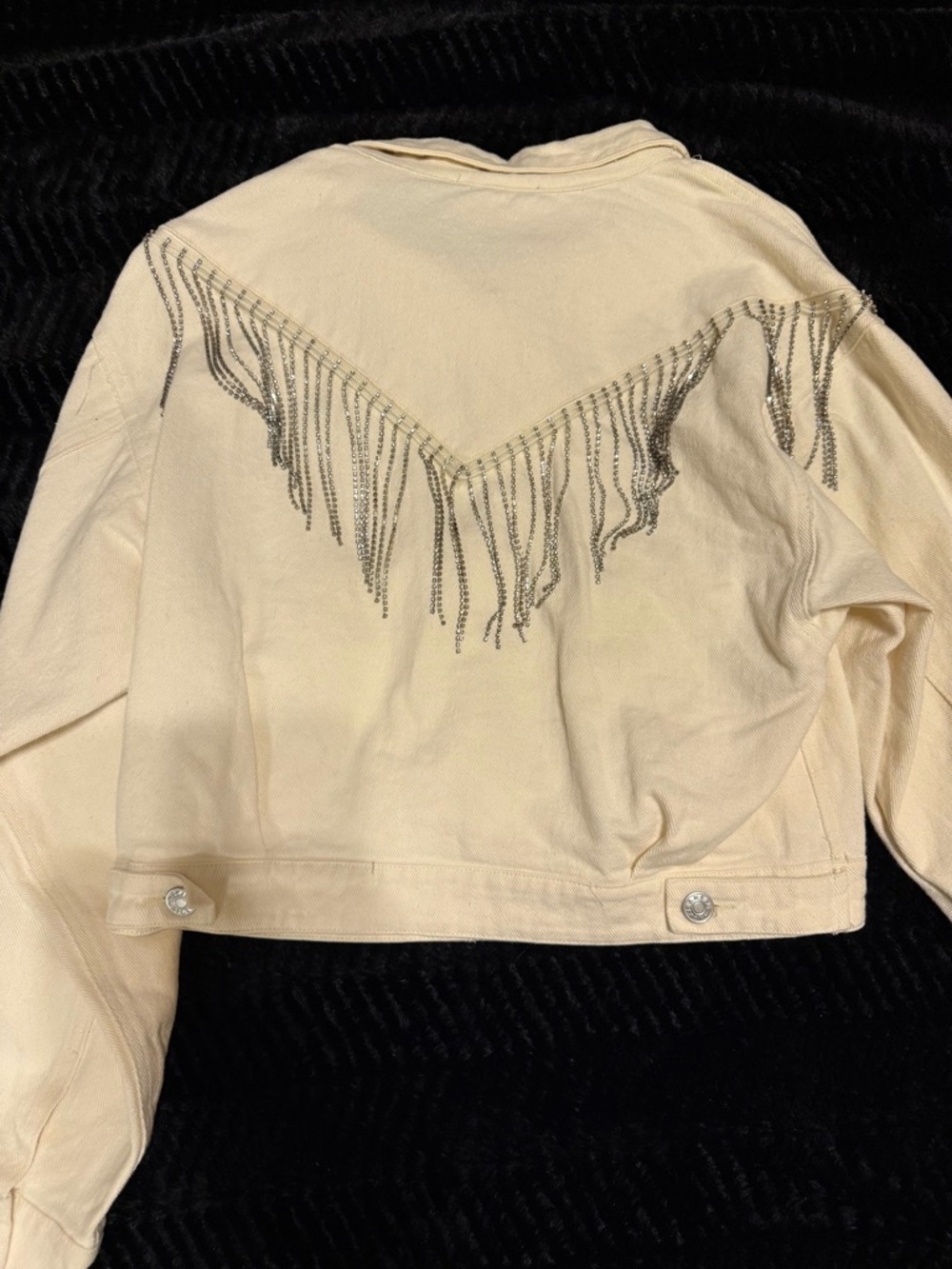 Blue B Collection Cream Button-Front Jacket - Picture 2 of 3